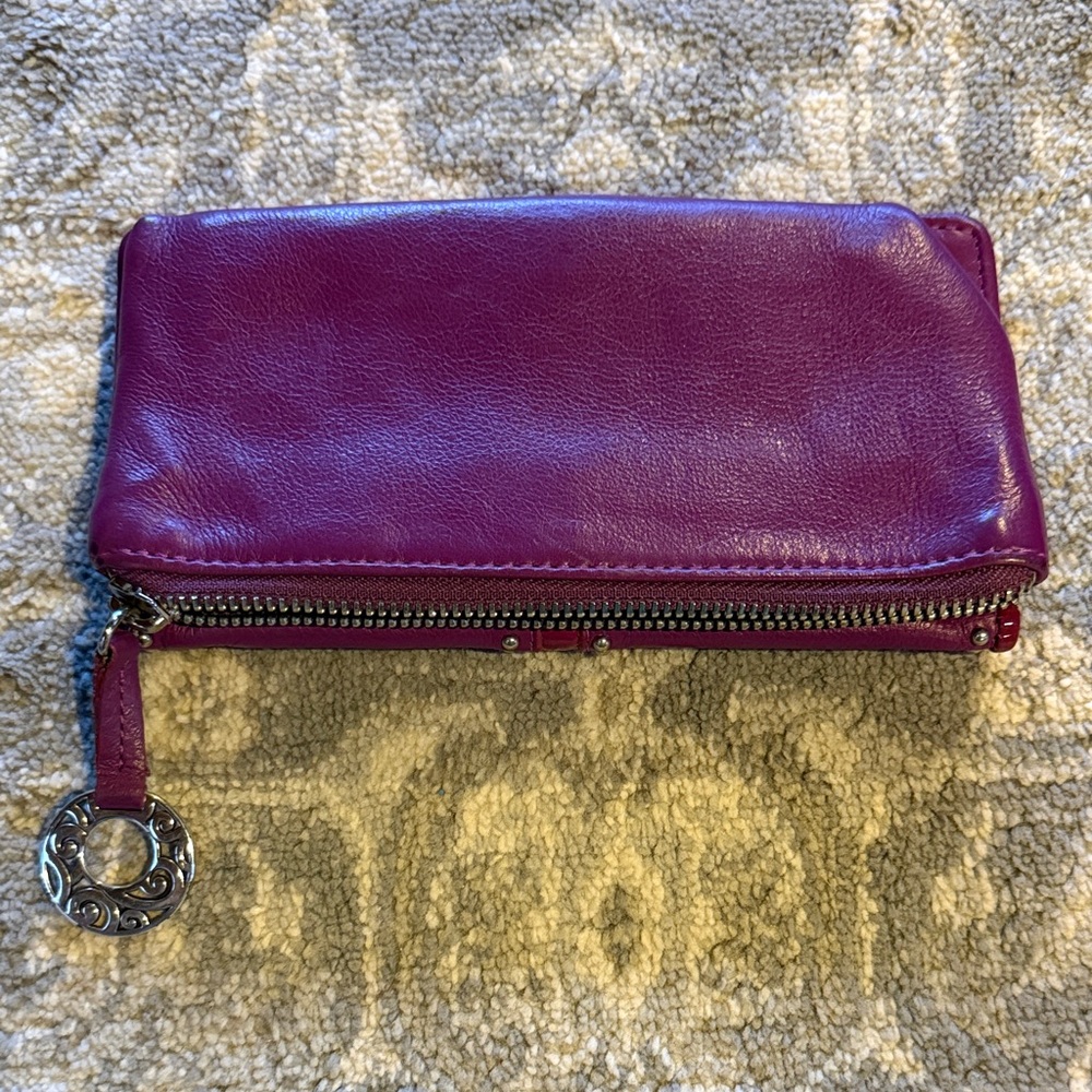 Brighton Purple Studded Leather Wallet - Picture 3 of 8